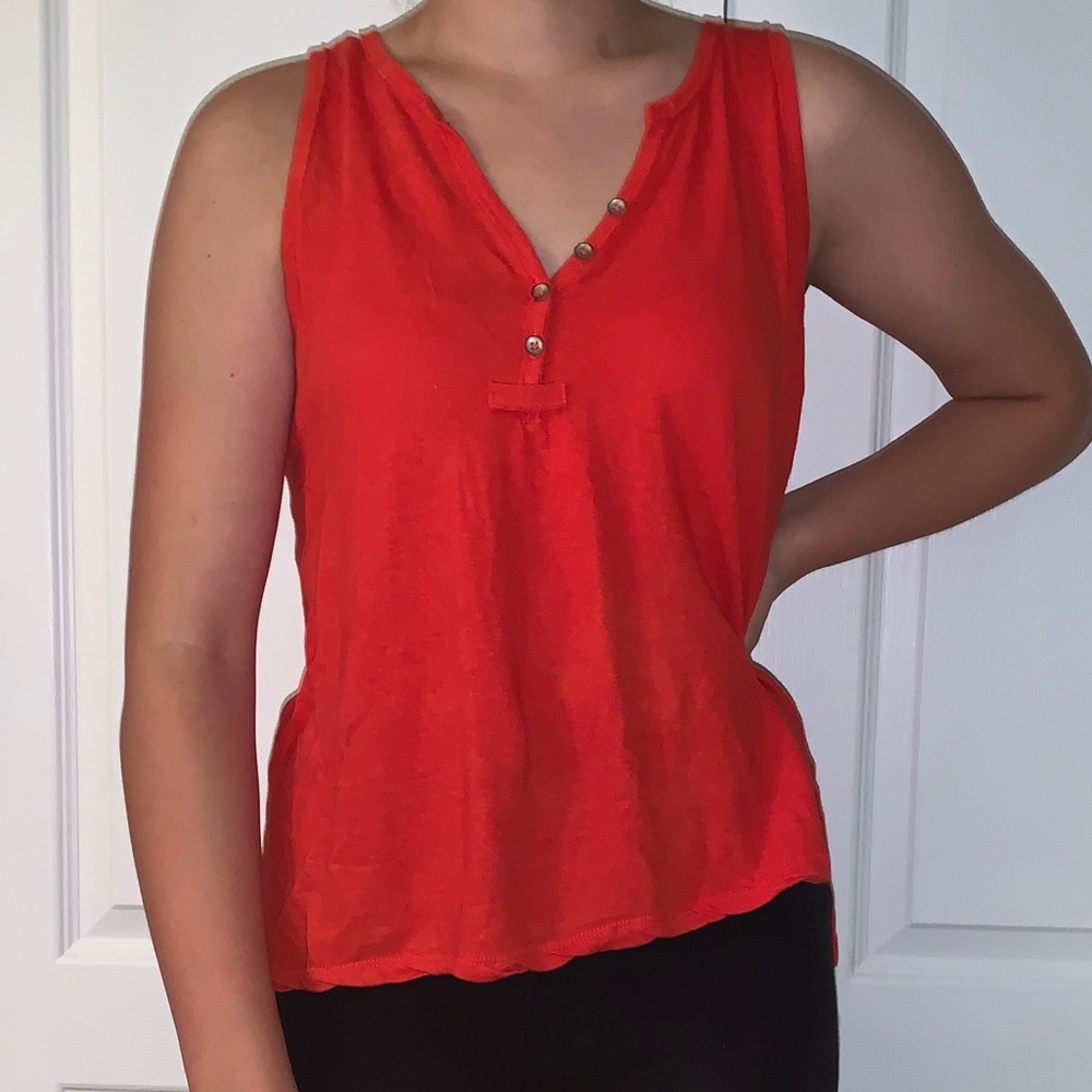 Casual Orange Tank Top